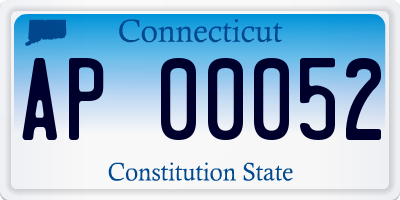 CT license plate AP00052
