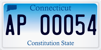 CT license plate AP00054