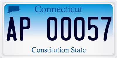 CT license plate AP00057
