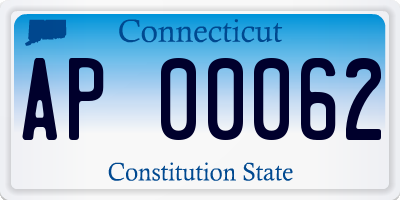 CT license plate AP00062