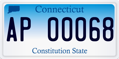 CT license plate AP00068
