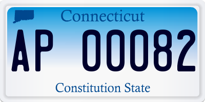 CT license plate AP00082