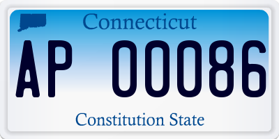 CT license plate AP00086
