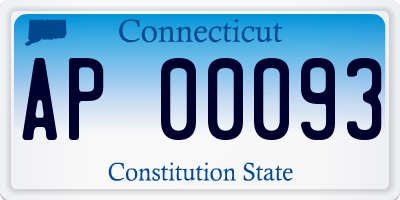 CT license plate AP00093