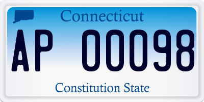 CT license plate AP00098