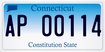 CT license plate AP00114