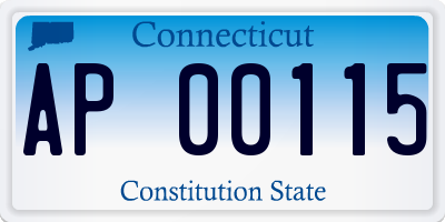 CT license plate AP00115