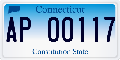 CT license plate AP00117