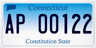 CT license plate AP00122