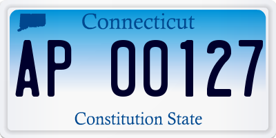 CT license plate AP00127
