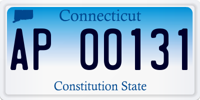 CT license plate AP00131