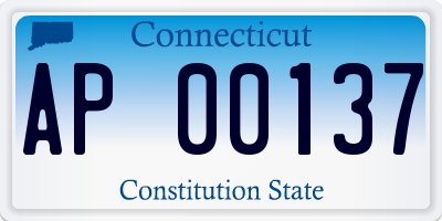 CT license plate AP00137