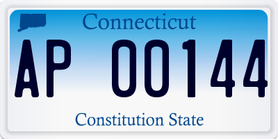CT license plate AP00144