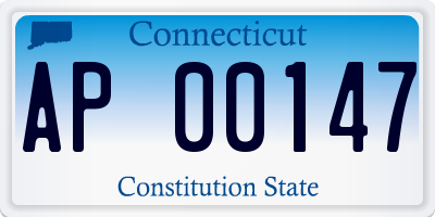 CT license plate AP00147