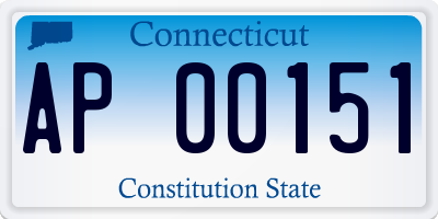 CT license plate AP00151