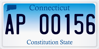CT license plate AP00156