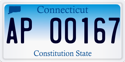 CT license plate AP00167