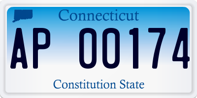 CT license plate AP00174