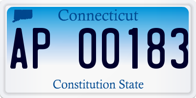 CT license plate AP00183