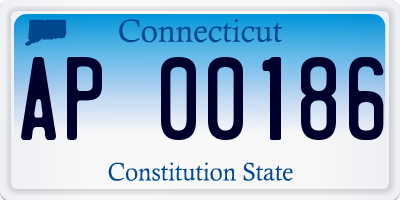 CT license plate AP00186