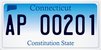 CT license plate AP00201