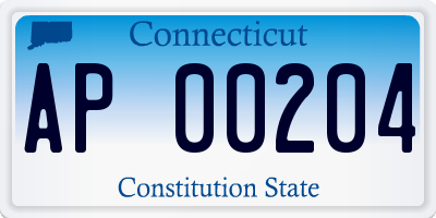 CT license plate AP00204