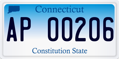 CT license plate AP00206