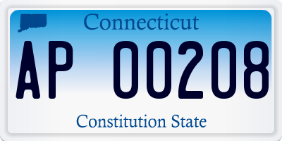 CT license plate AP00208