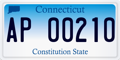 CT license plate AP00210