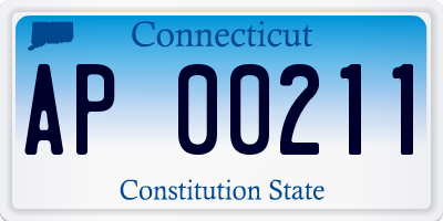 CT license plate AP00211