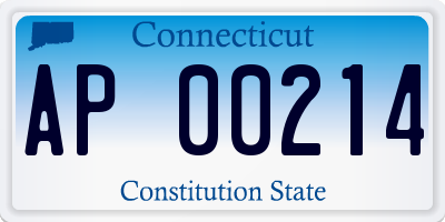 CT license plate AP00214