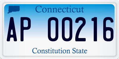 CT license plate AP00216
