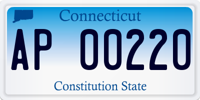 CT license plate AP00220
