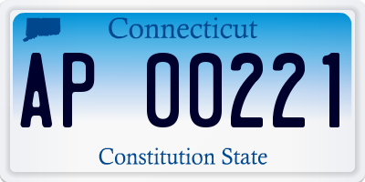 CT license plate AP00221