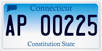 CT license plate AP00225