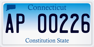 CT license plate AP00226