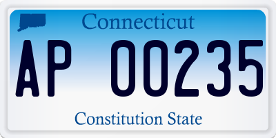 CT license plate AP00235