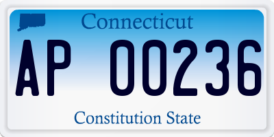 CT license plate AP00236