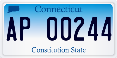 CT license plate AP00244