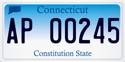 CT license plate AP00245