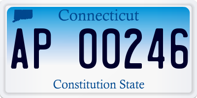 CT license plate AP00246