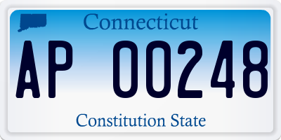 CT license plate AP00248