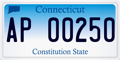 CT license plate AP00250