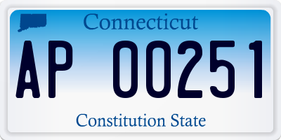 CT license plate AP00251