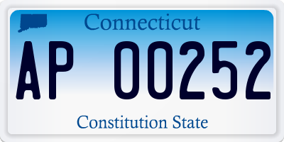 CT license plate AP00252