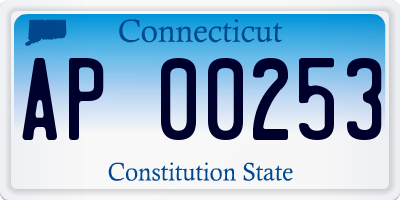 CT license plate AP00253