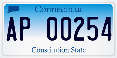 CT license plate AP00254