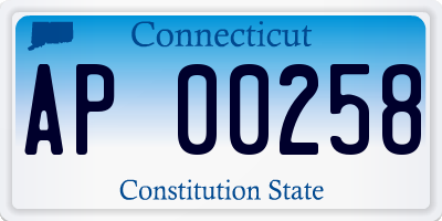 CT license plate AP00258