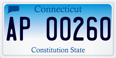 CT license plate AP00260