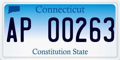 CT license plate AP00263